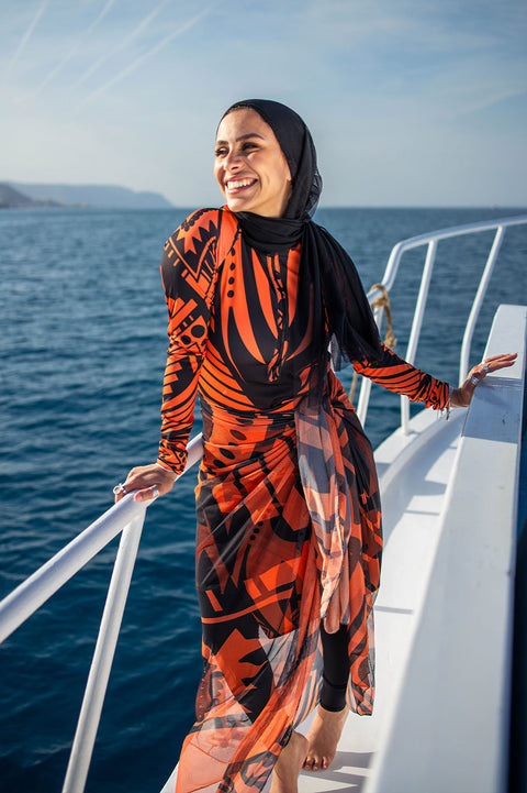 Sunny Coral Waist Wrap