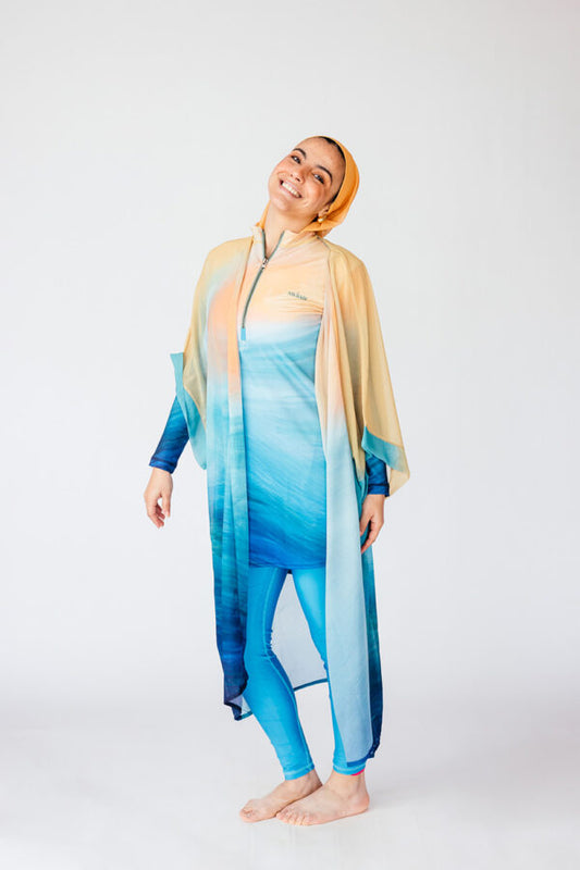 Aqua Sunrise Kimono