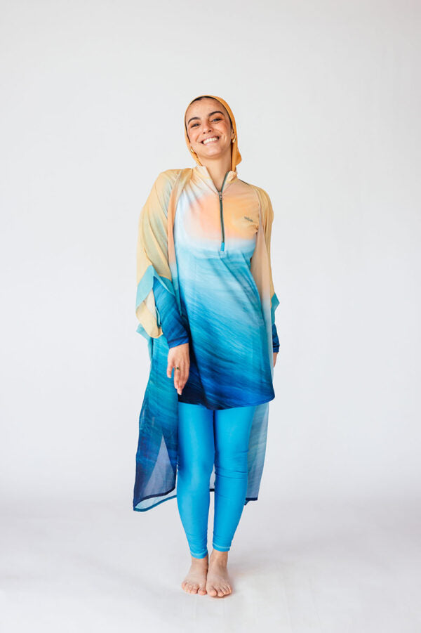 Aqua Sunrise Kimono