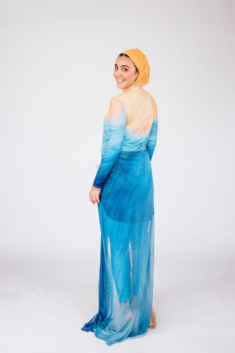 Aqua Sunrise Waist Wrap