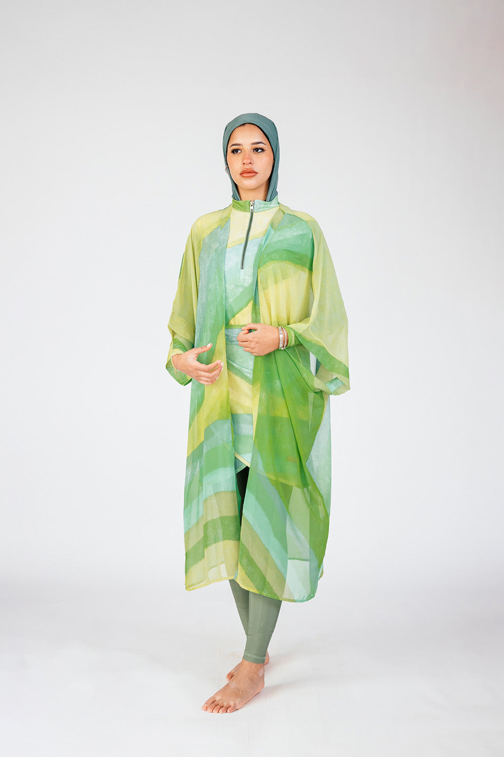 Lime Fusion Kimono