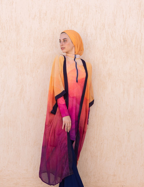 Sunset Mauve Kimono